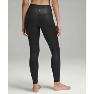 Lululemon Align Ribbed High-Rise Pant 28" Shine Black Size 10 NWT